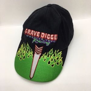 2012 Grave Digger Monster Truck Racing Flames Hat